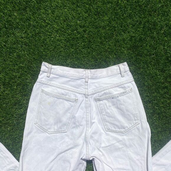 90s Vintage Bill Blass White Straight Leg Denim Mom Jeans 10 Womens 26 27 28 - Picture 3 of 6